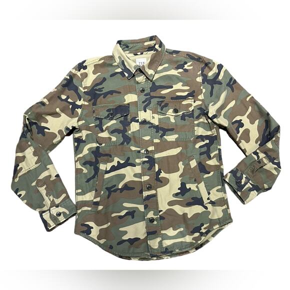 GAP Women’s Size Small Camo Shacket Shirt Jacket Button Up - Picture 1 of 6